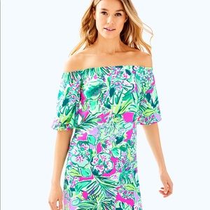 Lilly Pulitzer Fawcett Off the Shoulder Size Small Dress